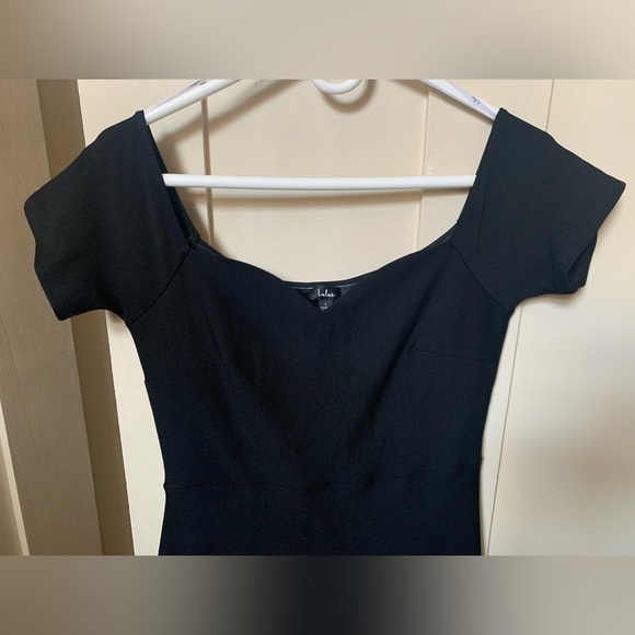 How Much I Care Black Off-the-Shoulder Midi Dress - Picture 7 of 10